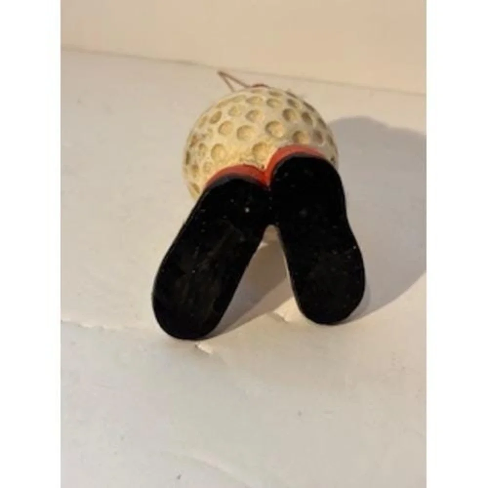 Christmas Golf Ball Character Ornament‎ Tartan Hat Shoes Holiday Decor